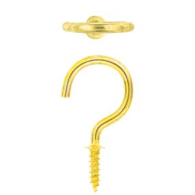 Cup Hook - Round Brass Plated